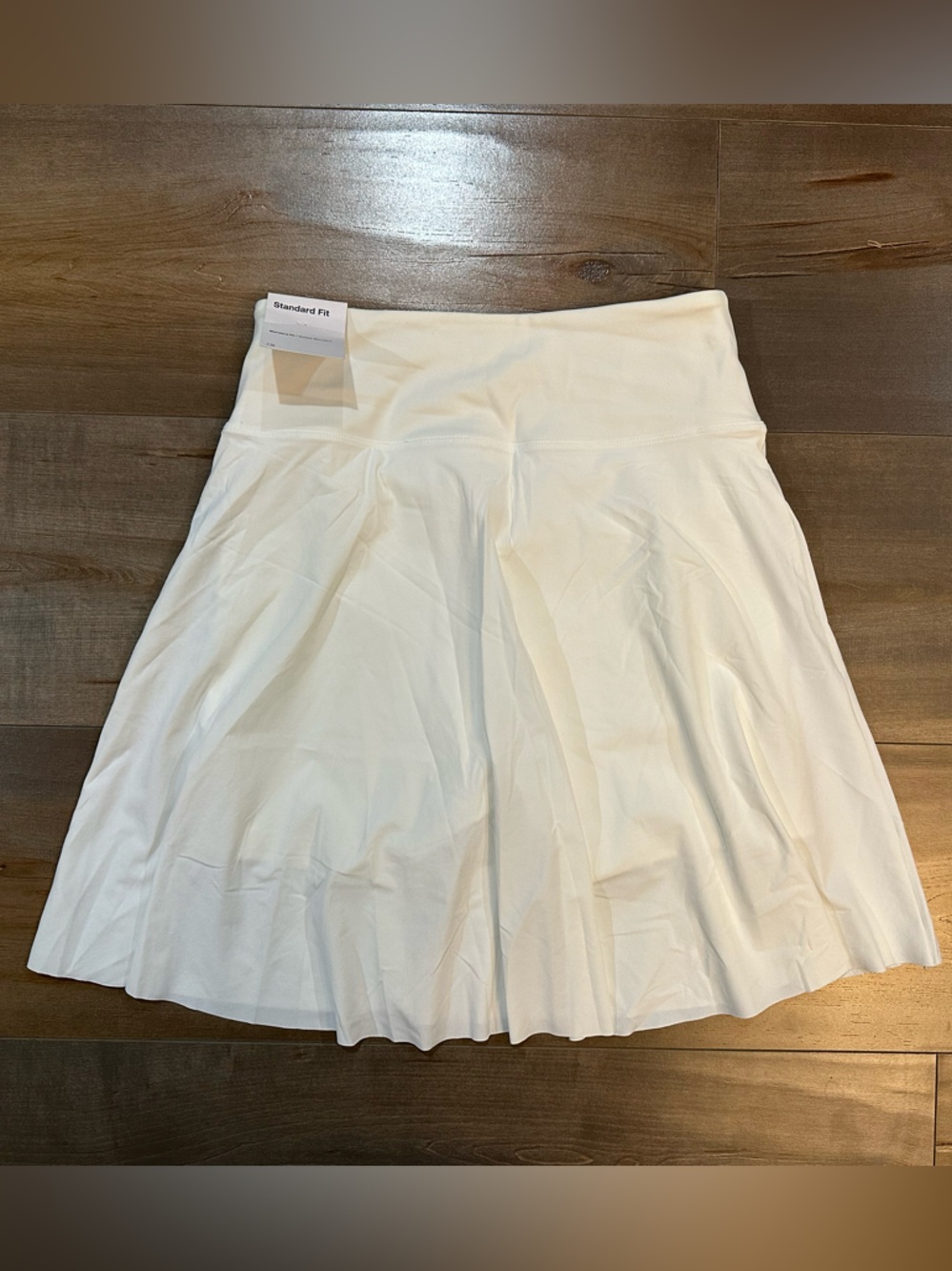 Nike White Pleated Tennis Skirt with Black Swoosh - Picture 2 of 5